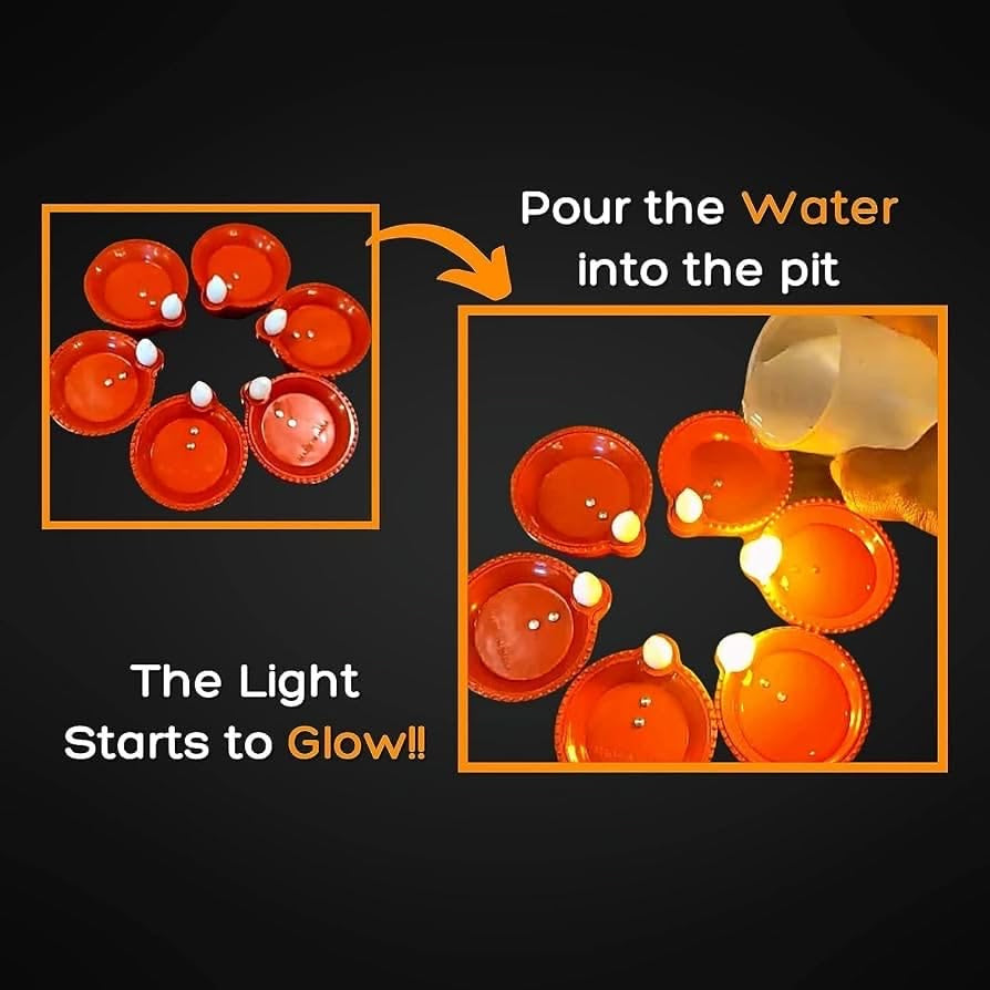 WATER SENSOR LED DIYA - NO FIRE, NO SMOKE, NO OIL