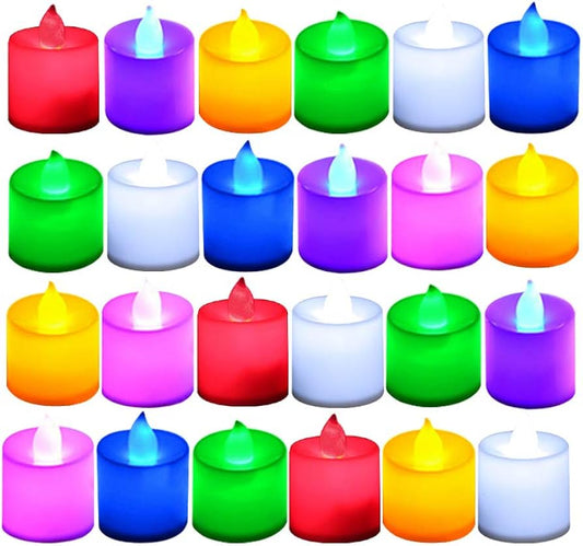 Multicoloured led candle 24 pieces