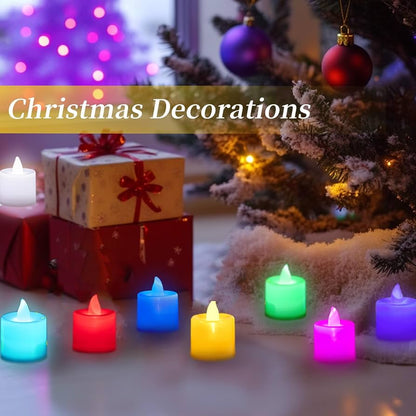 Multicoloured led candle 24 pieces