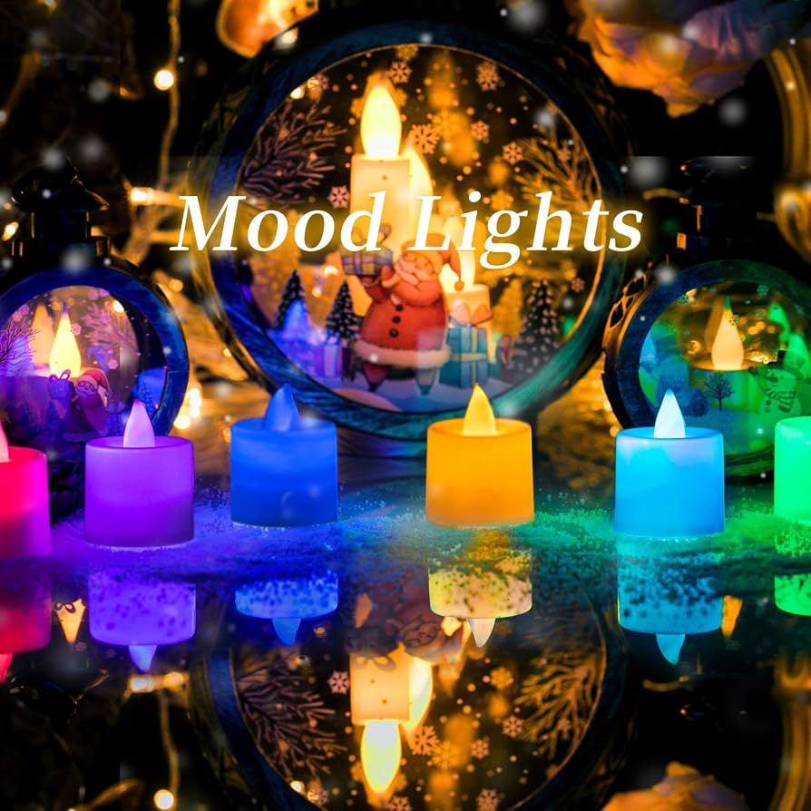 Multicoloured led candle 24 pieces