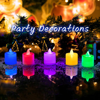 Multicoloured led candle 24 pieces