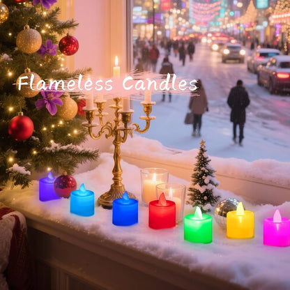 Multicoloured led candle 24 pieces
